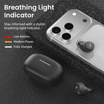 A1 Wireless Bluetooth 5.3 Earbuds, IPX5 Waterproof, AI Dual Mic Calls