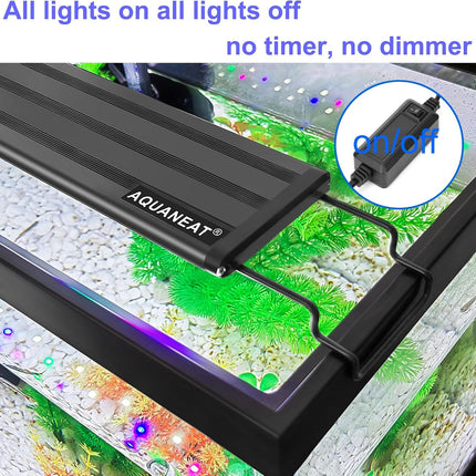 12 Inch Full Spectrum LED Aquarium Light for Freshwater Fish Tanks with Extendable Brackets