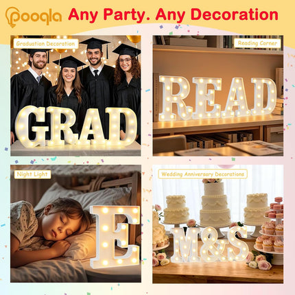 LED Marquee Letter Light A, Light Up Alphabet Sign for Party Wedding Home Decor