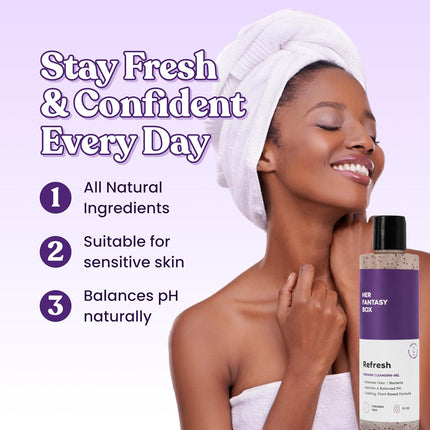 Her Fantasy Box Yummy Body Wash & Refresh pH-Balancing Shower Gel Duo 2 x 8 oz