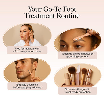 Face Dermaplaning Razor Set for Women Men Terracotta 6 pcs Skin Exfoliation