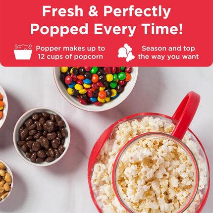 Micro-Pop Microwave Popcorn Popper – 3-Quart, BPA-Free, Dishwasher Safe, Red