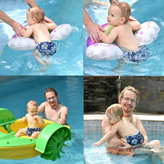 Baby & Toddler Swim Diapers – 2pcs Reusable, Adjustable One Size