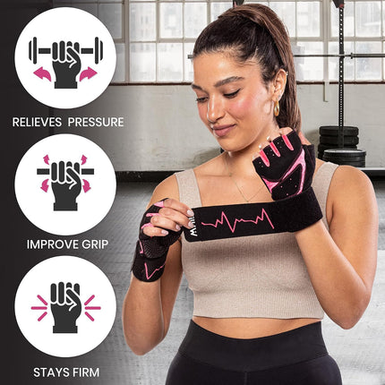 Workout Gloves for Women Breathable Weightlifting Gloves with Wrist Wraps Grip