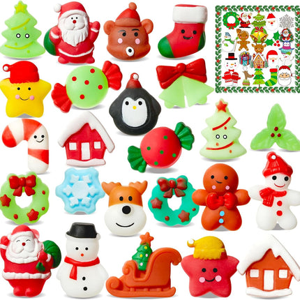 24PCS Kawaii Squishy Toys – Mini Mochi Fidget & Sensory Toys for Kids