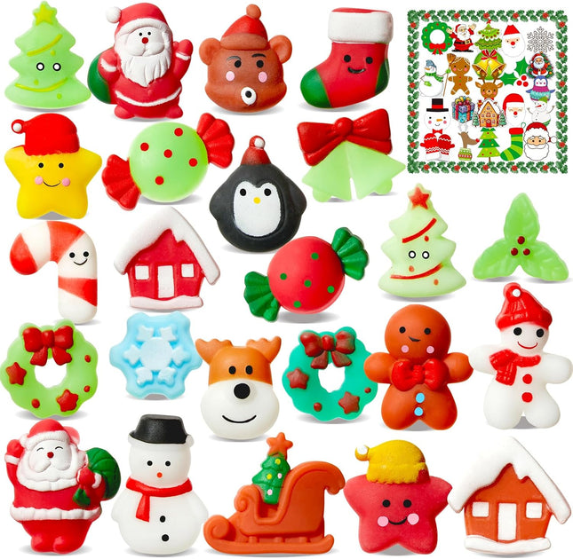 24PCS Kawaii Squishy Toys – Mini Mochi Fidget & Sensory Toys for Kids