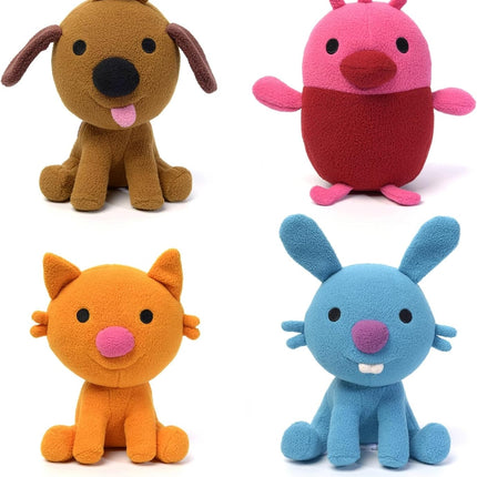 Plush Gift Pack – 4 Stuffed Animals with Cardboard Playhouse for Kids