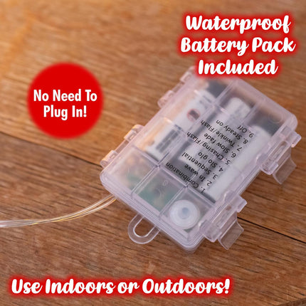 3 Pack Christmas Star String Lights 10FT 60 LED Red Green White Waterproof