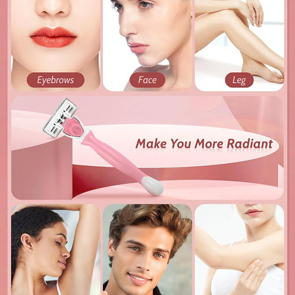 Women’s Razors for Sensitive Skin – 6-Blade Razor + 12 Refills & Travel