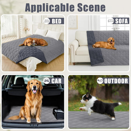 Waterproof Dog Bed Cover Blanket – Reversible, Soft & Washable, 30x70 for Furniture