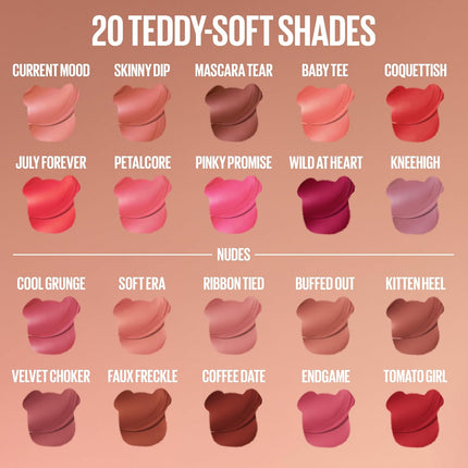 Super Stay Teddy Lip Tint – Long-Lasting Matte Lipstick, Velvet Choker