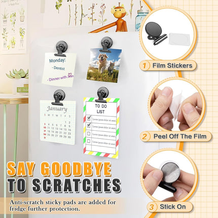 12 Pack Magnetic Clips, Strong Fridge Magnets, Whiteboard Clips for Home Office