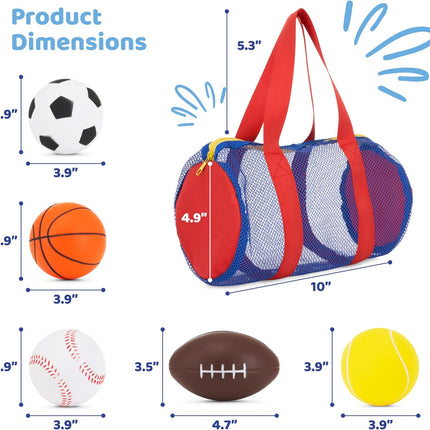 5-Piece Foam Ball Set for Kids, Active Play Toy for Indoor & Outdoor Fun