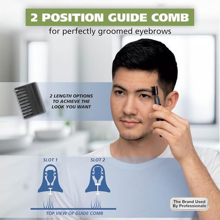 Micro Groomsman Detail Trimmer Rinseable Heads Eyebrow Nose Ear Neck Grooming Tool