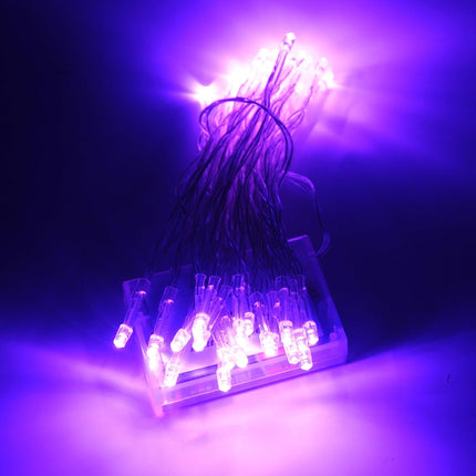 Purple 40 LED Fairy Light String, Battery-Powered for Christmas, Wedding & Party Decor