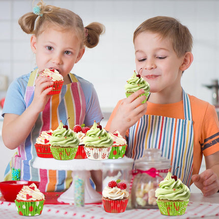 450PCS Christmas Muffin Liners – Cupcake Baking Cups & Wrappers, 9 Festive Designs