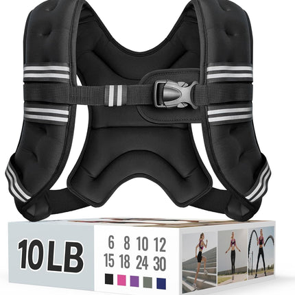 Weighted Vest for Men Women 6-30lb Adjustable Training & Running Vest