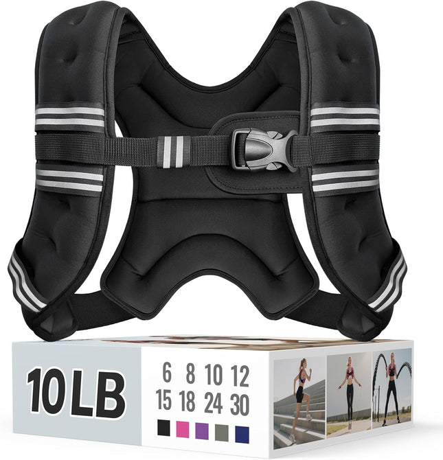 Weighted Vest for Men Women 6-30lb Adjustable Training & Running Vest