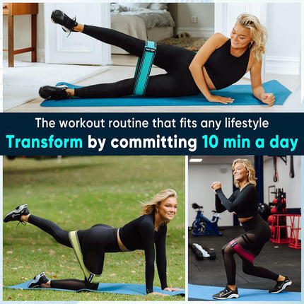 3 Pack Fabric Resistance Booty Bands for Glute Leg Hip Workout Training