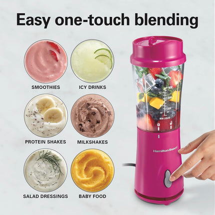 Portable Blender for Shakes & Smoothies, 14oz 51131G Travel Cup, Raspberry
