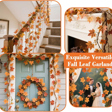 2PCS Fall Leaf Garlands – Thanksgiving, Halloween, Christmas Party Decoration