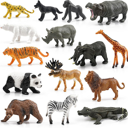 15-Piece Wild Animal Figurines – Mini Safari Toys for Kids & Montessori Play