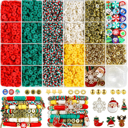 Christmas Beads for Bracelets 3000PCS | Clay Beads DIY Jewelry & Crafts