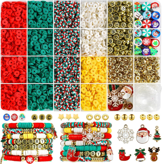 Christmas Beads for Bracelets 3000PCS | Clay Beads DIY Jewelry & Crafts