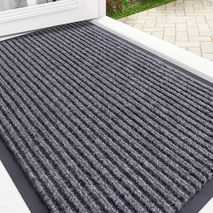 Front Door Mat 29.5x17 – Indoor/Outdoor, Waterproof, Heavy Duty, Grey