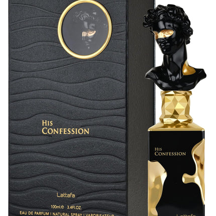 Lattafa His Confession Perfume for Men 100ml Eau de Parfum Oriental Woody Fragrance