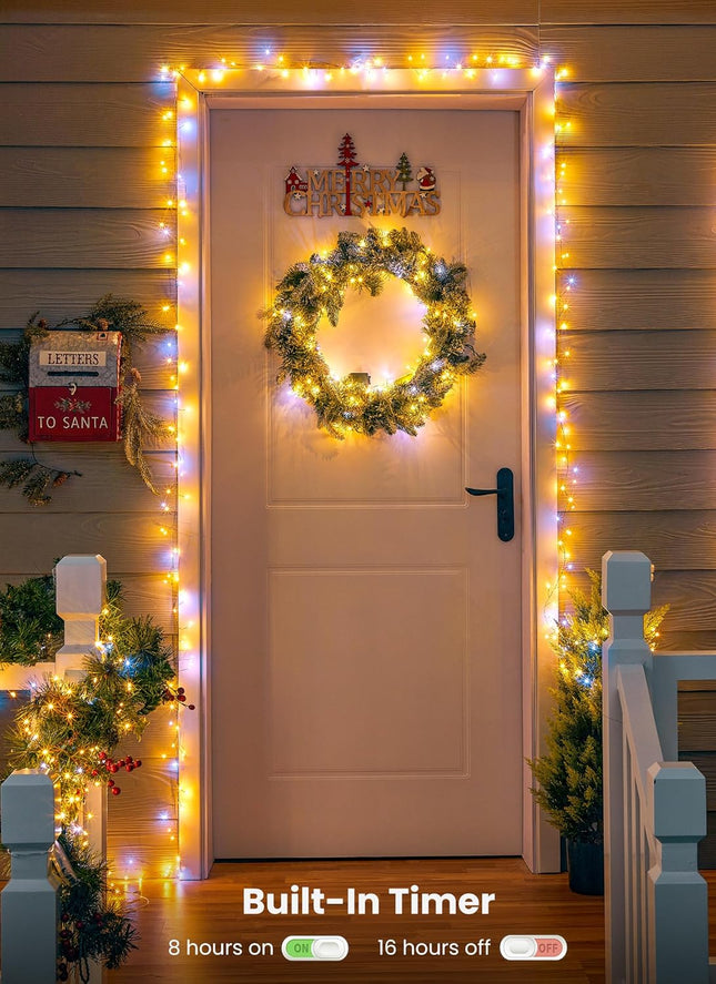 4 Pack 10FT 120 LED Fairy String Lights, Battery Operated with Timer