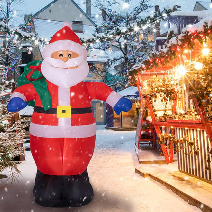 8 FT Christmas Inflatable Santa – Yard Decor with Built-in LED Lights