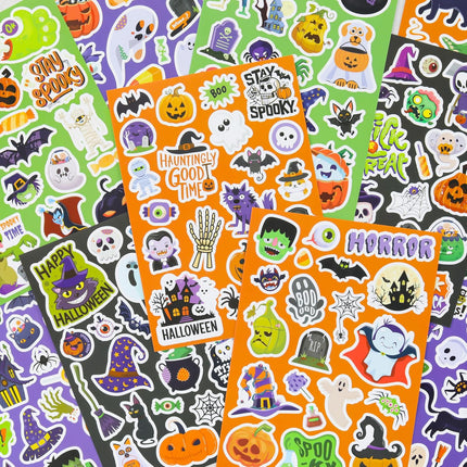 200-Piece Halloween Stickers for Kids, Spooky Party Favors, Crafts & Trick-or-Treat Bags