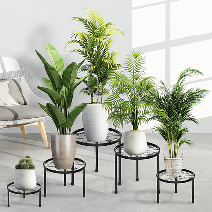 5-Pack Metal Plant Stands – Anti-Rust Iron Flower Pot Racks for Home & Garden