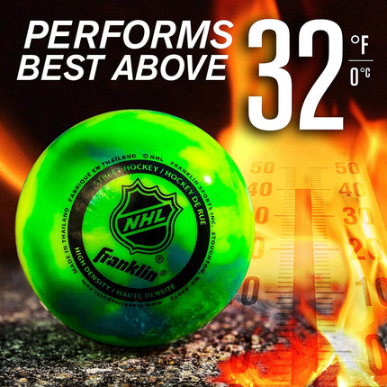 3-Pack NHL Extreme Color Street Hockey Balls – Durable Street Hockey Toy