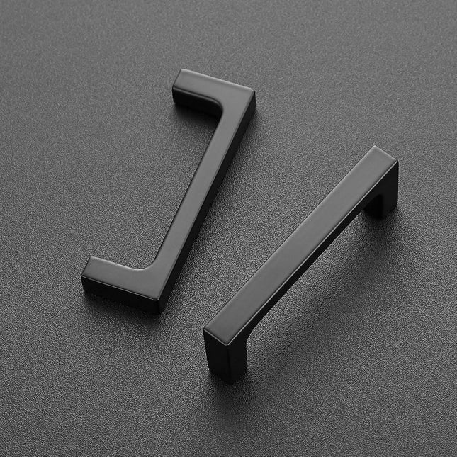 10 Pack Square Cabinet Handles 3 Inch Matte Black Kitchen Drawer Pulls