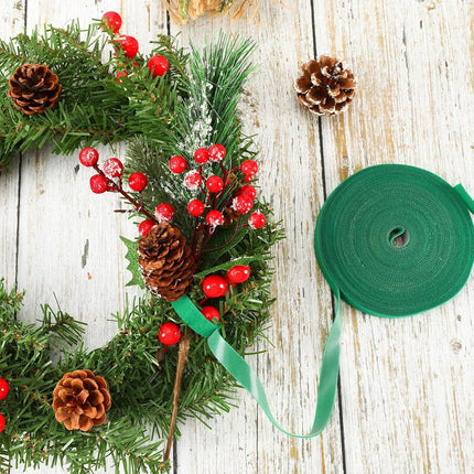 Christmas & Halloween Garland Ties – 164FT Green Twist Ties for Wreaths
