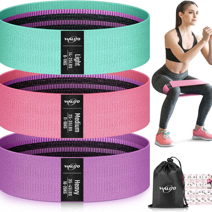 Fabric Resistance Bands for Legs & Glutes, Booty Bands for Workout & Pilates