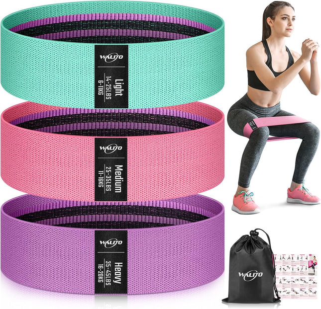Fabric Resistance Bands for Legs & Glutes, Booty Bands for Workout & Pilates