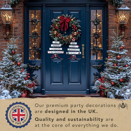 Farmhouse Wooden Christmas Sign – Premium Large Hanging Decor for Home