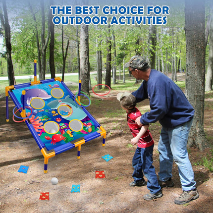 Animal Toss Game Set for Toddlers, Outdoor Yard Games & Family Activities