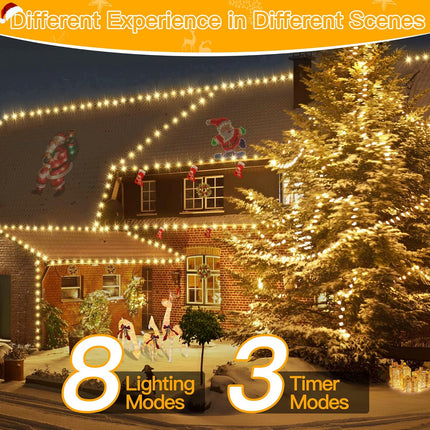 Christmas Lights 1000 LED, 330 FT Waterproof IP67 with Remote Control, 8 Lighting Modes & 3 Timers