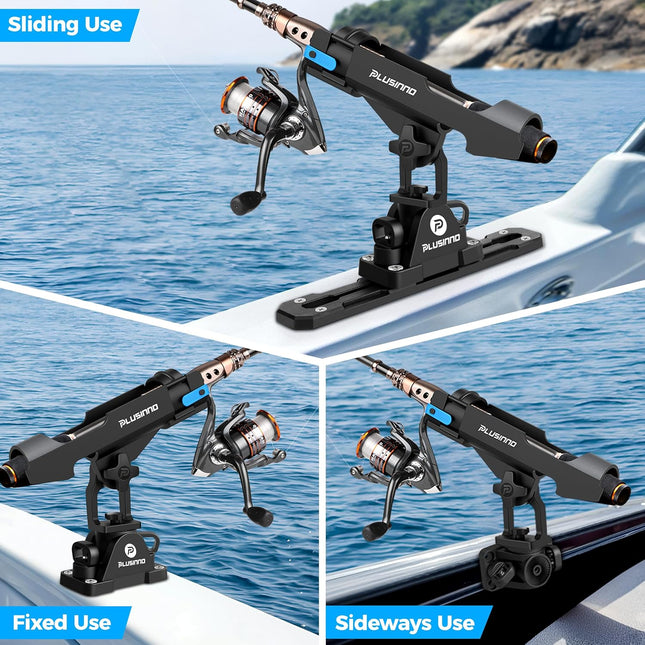 Fishing Rod Holder 2-in-1 for Boat & Kayak with Protective Strap Accessory