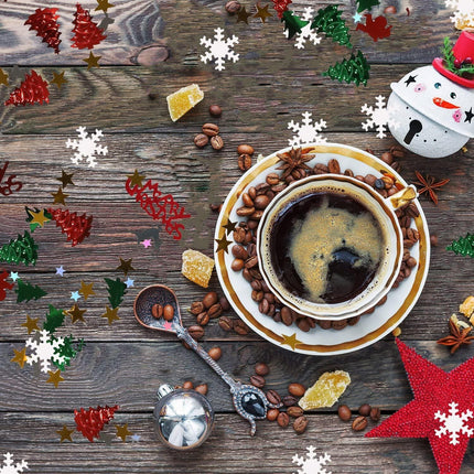 100g/4800PCS Christmas Confetti Mix – Foil Snowflake, Angel, Tree & More