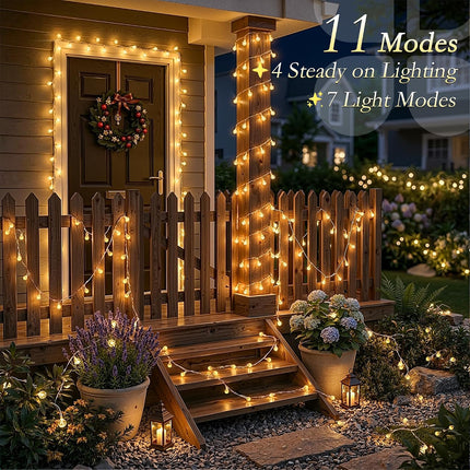 50FT Globe String Lights, 100 LED USB Fairy Lights, 11 Modes, Warm White & Multicolor