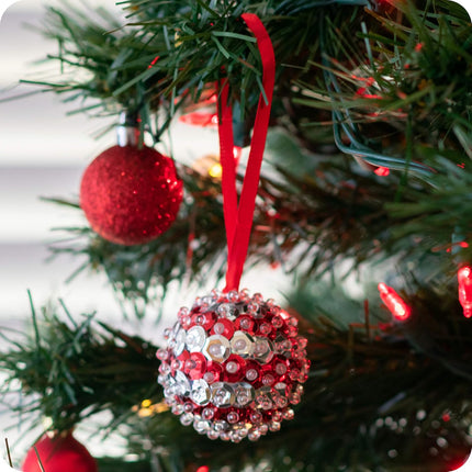 6PCS DIY Sequin Christmas Ornaments – All Materials Included for Kids