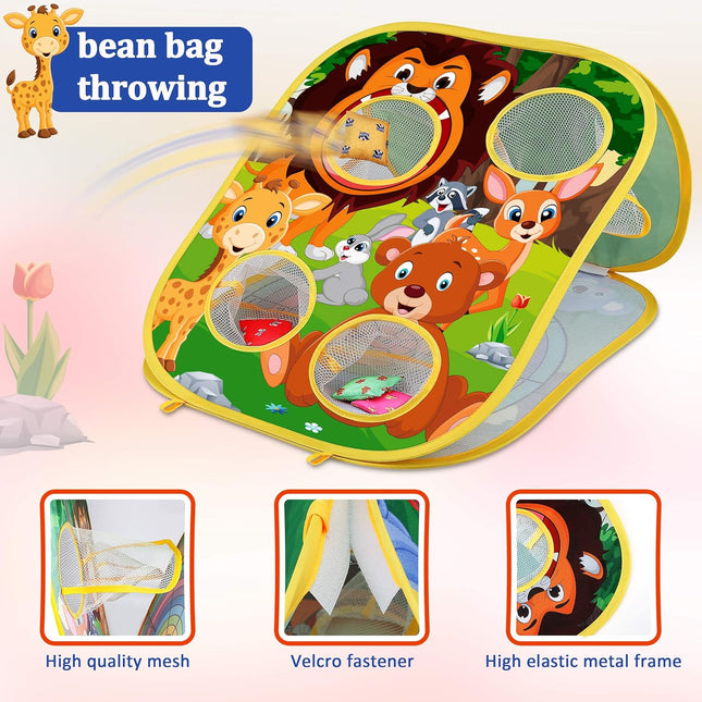 Animal Bean Bag Toss Game – Outdoor Fun for Kids, Birthday & Christmas Gift for Ages 3-6