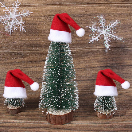 10pcs Mini Santa Hat Wine Bottle Covers – Cute Holiday Table & Christmas Home Decor