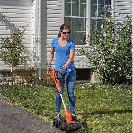 Electric Lawn Mower & Weed Wacker 3-in-1 – 12" 6.5 Amp Push Mower