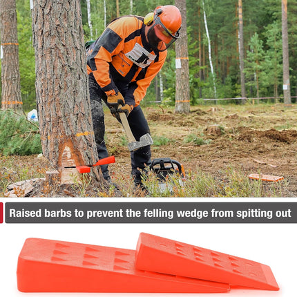 4-Pack Tree Felling Wedges with Spikes – 5.5" & 8" with Storage Bag